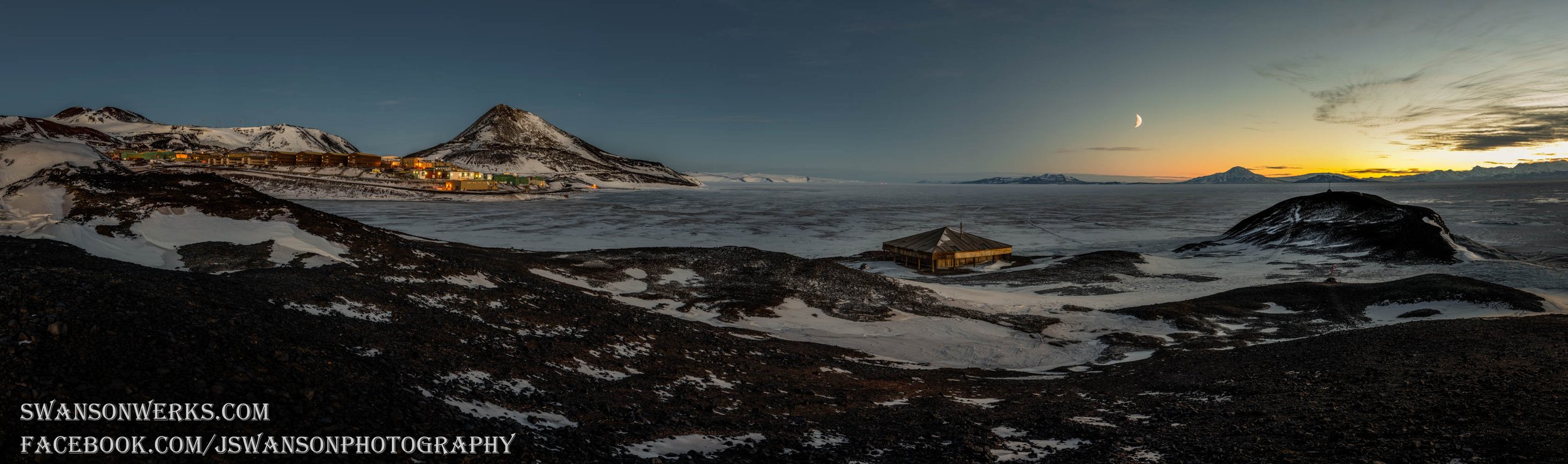 Hut Point View, Printed on Baryta Satin fine art paper w/gatorfoam backing 17.5"x59.75" .