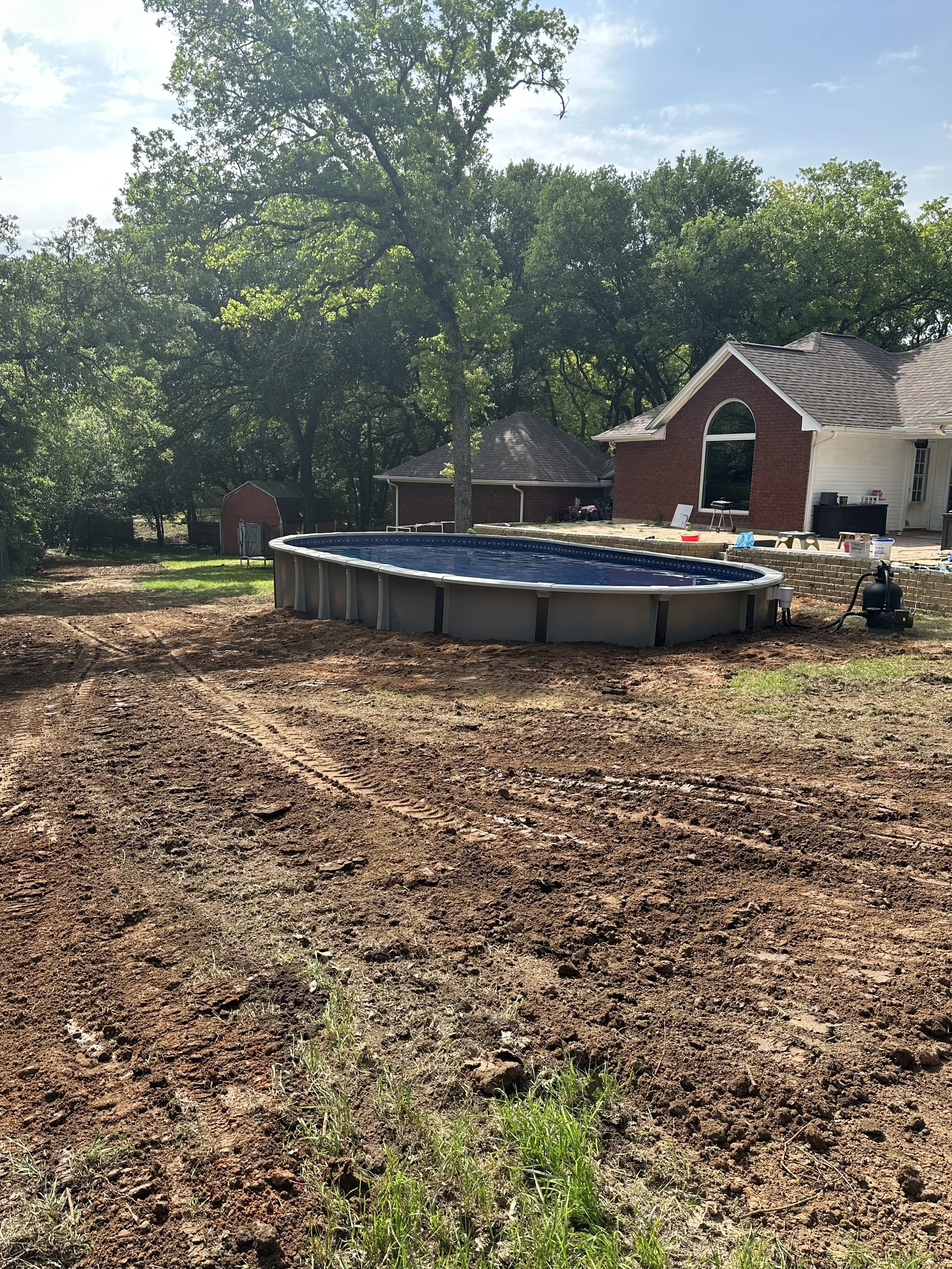 oval above ground pool keller tx