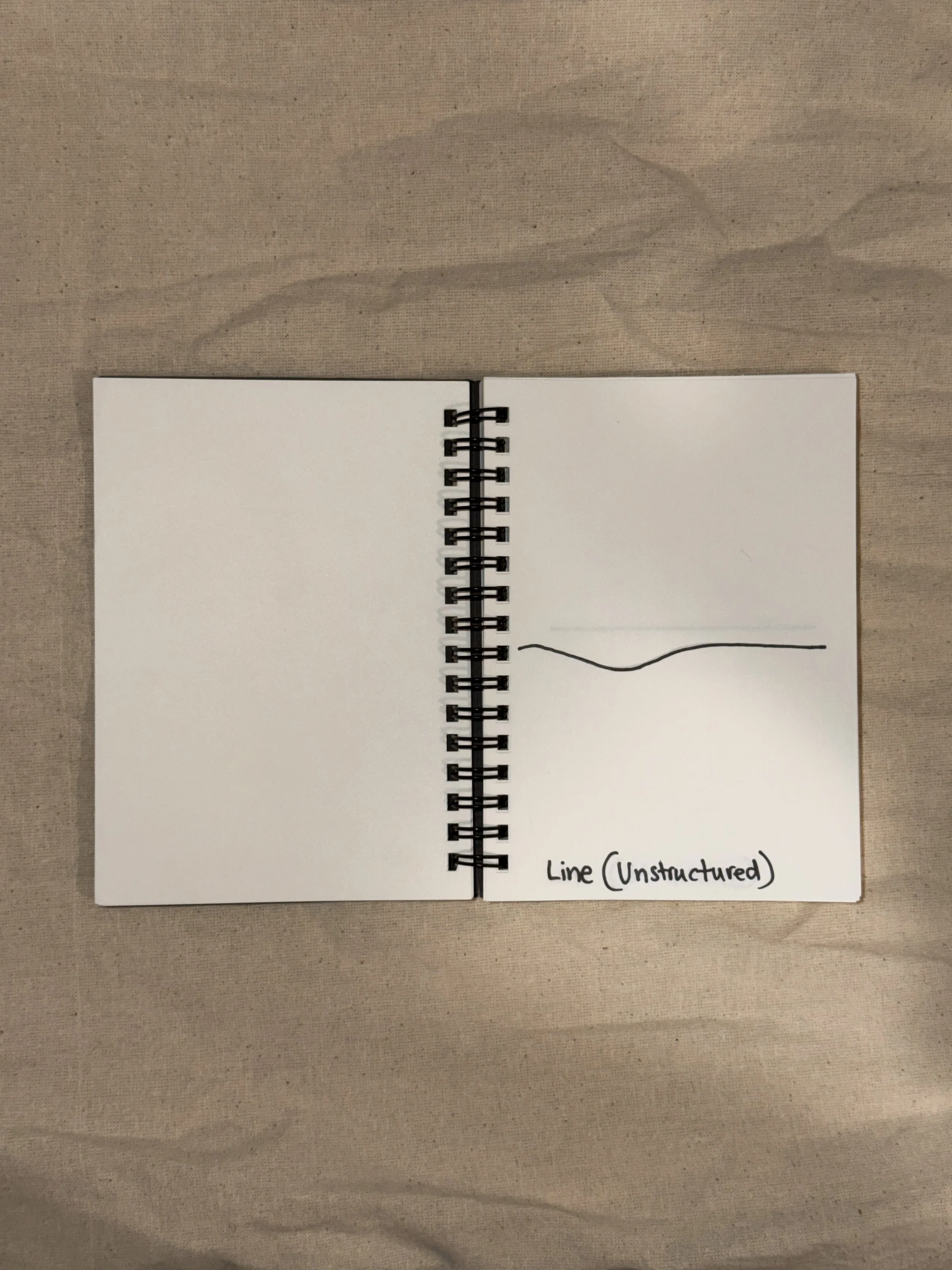 A raw, free line with no rules or direction. This establishes baseline freedom.