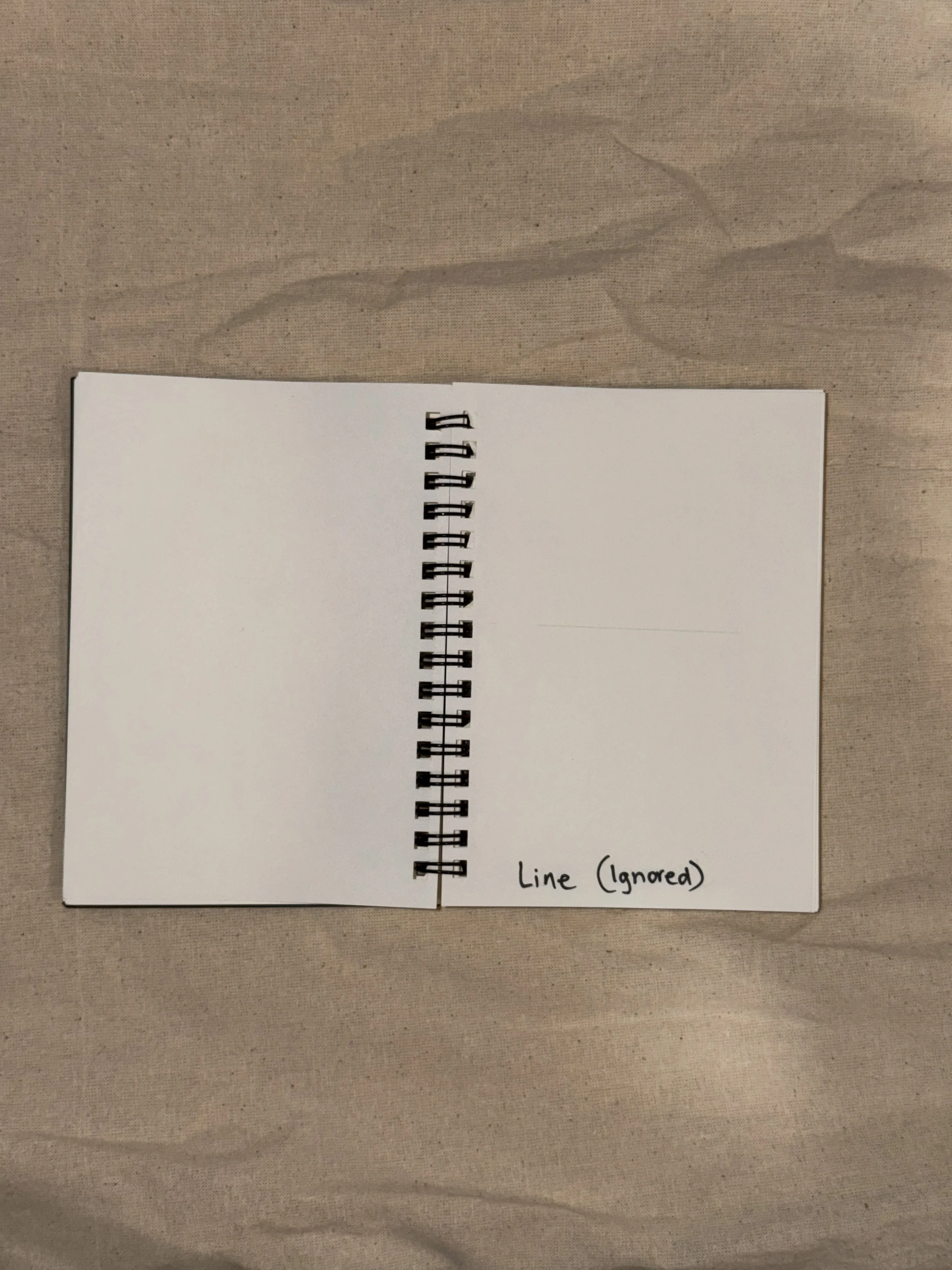 The line fades, it exists but is no longer acknowledged