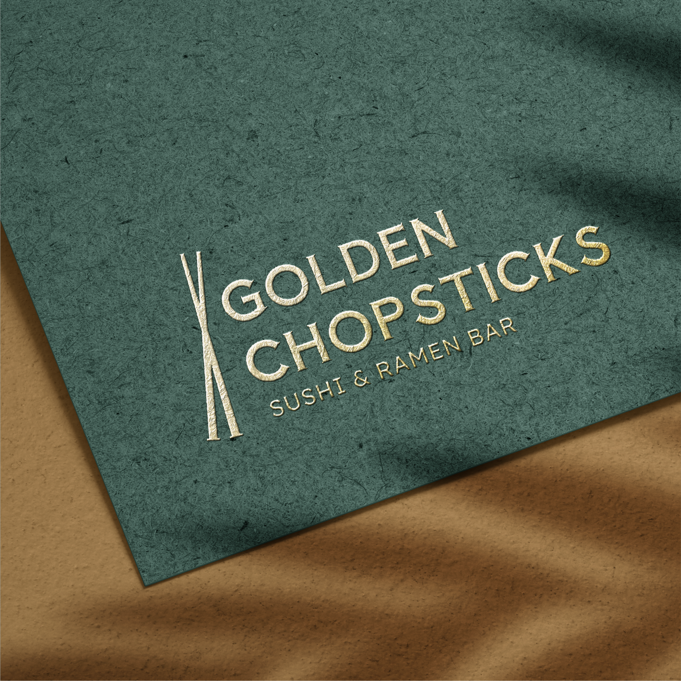 golden chopsticks gold print