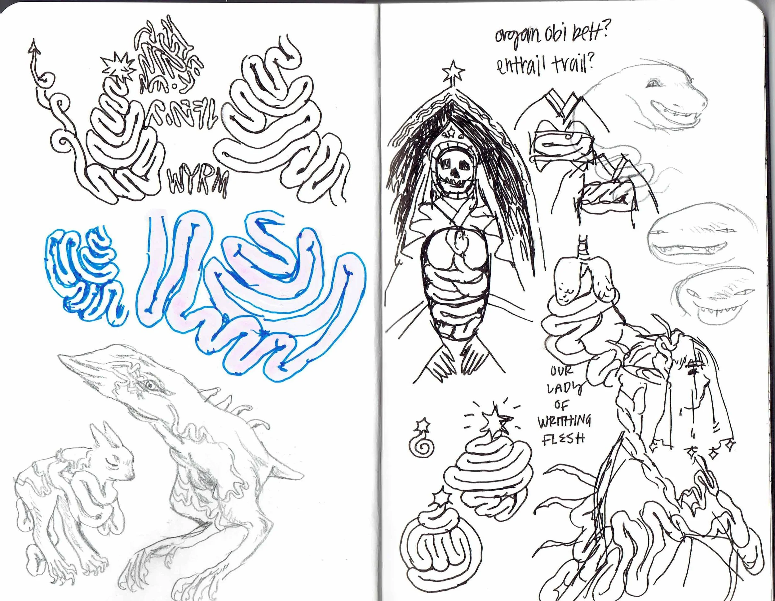11/21/2025 sketchbook spread.