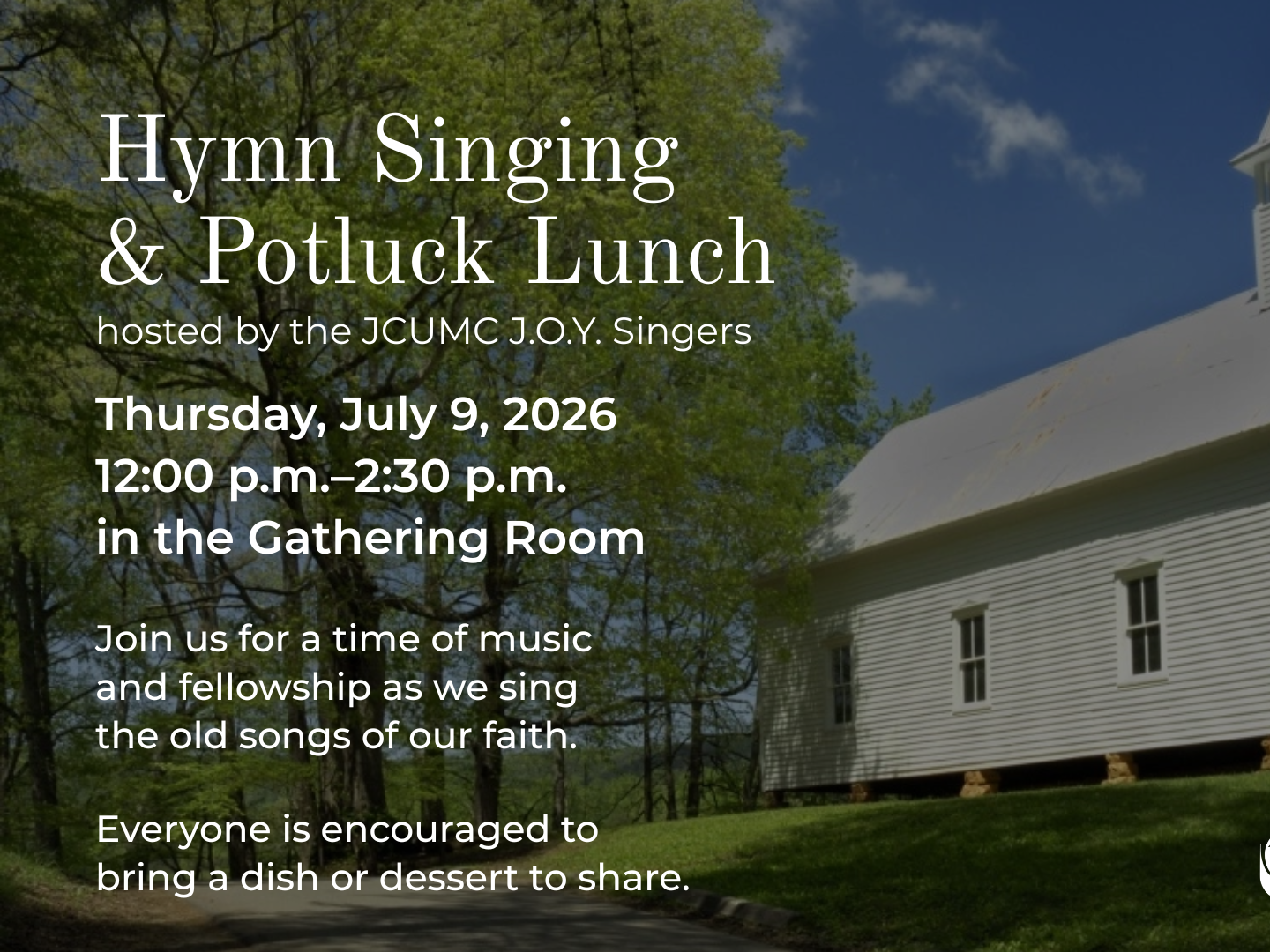 Hymn Sing & Potluck Lunch