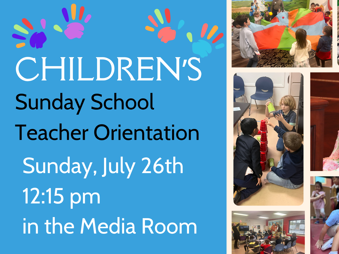 Children's Sunday School Teacher Orientation