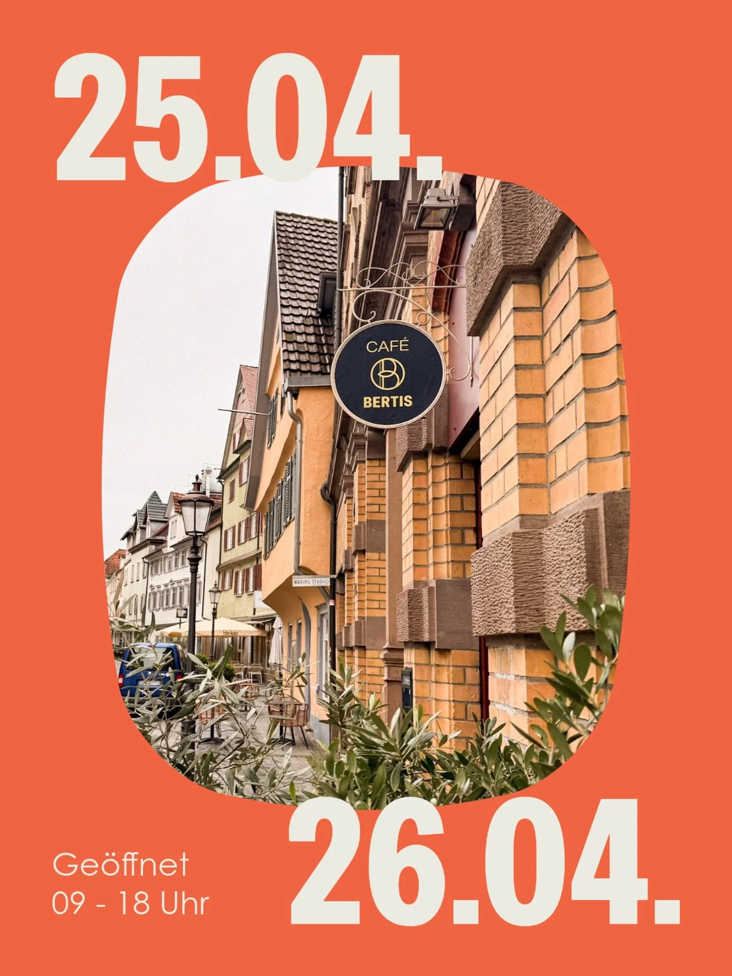 WIR &Ouml;FFNEN! ☀️

Am Samstag, 25.04. und Sonntag, 26.04. ist es soweit und wir sind von 09 - 18 Uhr f&uuml;r euch da 🫶🏽 

Ob Kaffee, Fr&uuml;hst&uuml;ck, ein St&uuml;ck K&uuml;chen - oder einfach nur zum Reinschauen 👀 

Wir freuen uns &uuml;ber