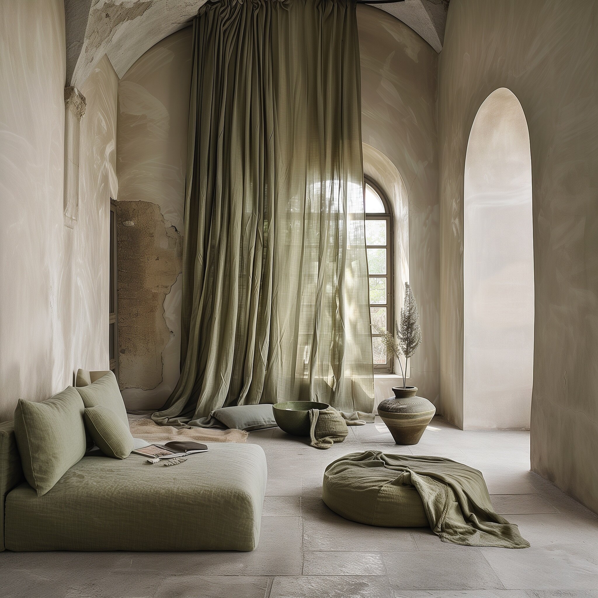 Ready to ditch the dull and embrace the extraordinary? Sage green linen curtains are perfect for creating an organic look in any space! 🌿 Elevate your space with a burst of organic charm. 🏡 

Love the idea of bringing nature&rsquo;s hues into your 
