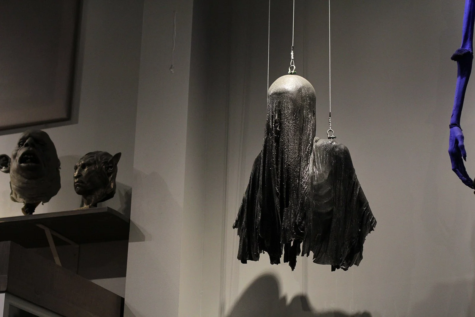 Hanging torso of a dementor in the Harry Potter museum, UK