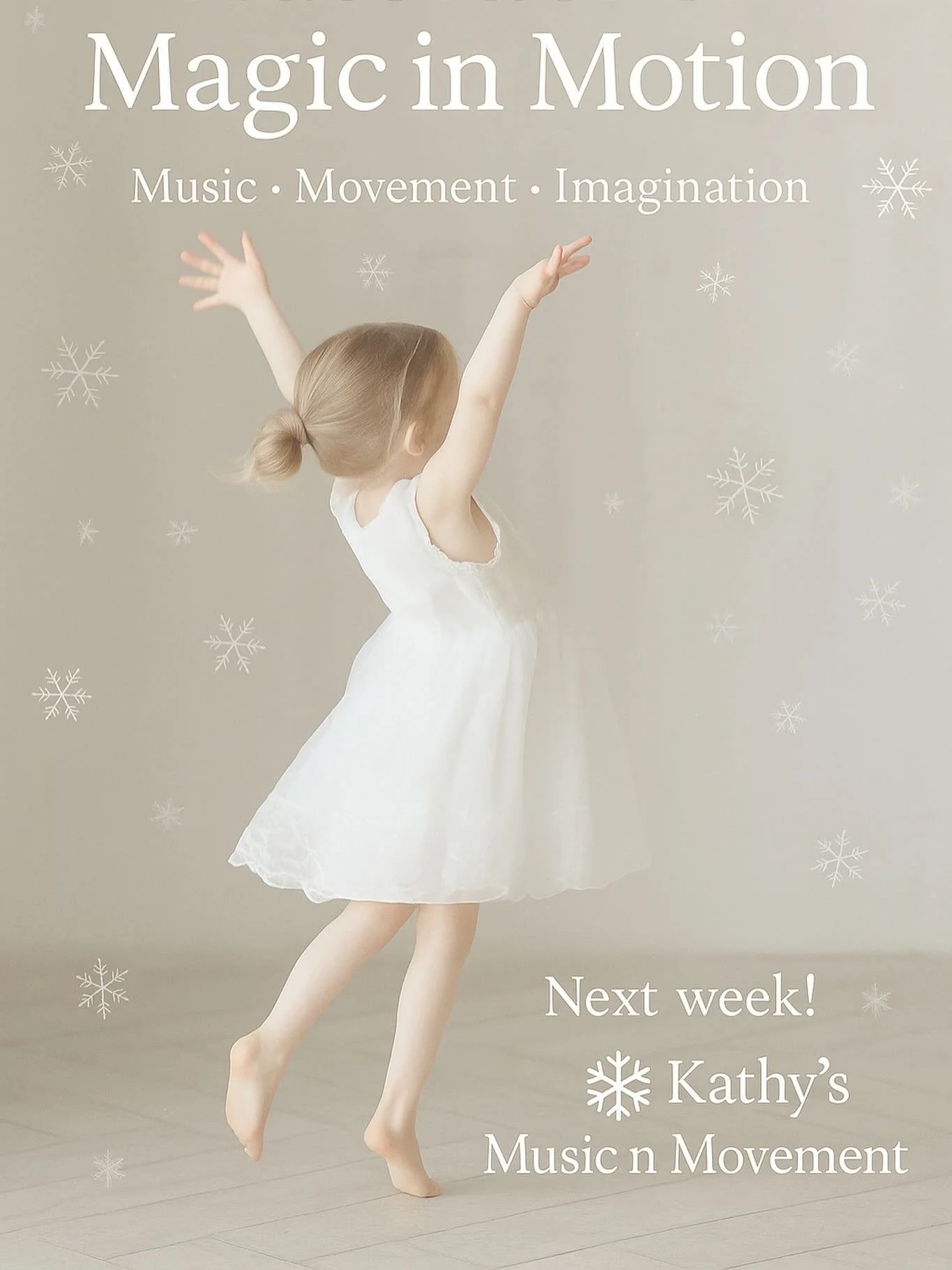 ❄️ Nutcracker magic in motion 🤍
Music &bull; Movement &bull; Imagination
✨Our Last week of Music in December 

Join us for a little winter magic through music and movement 🤍
We&rsquo;re ending December with Nutcracker-inspired classes full of rhyth