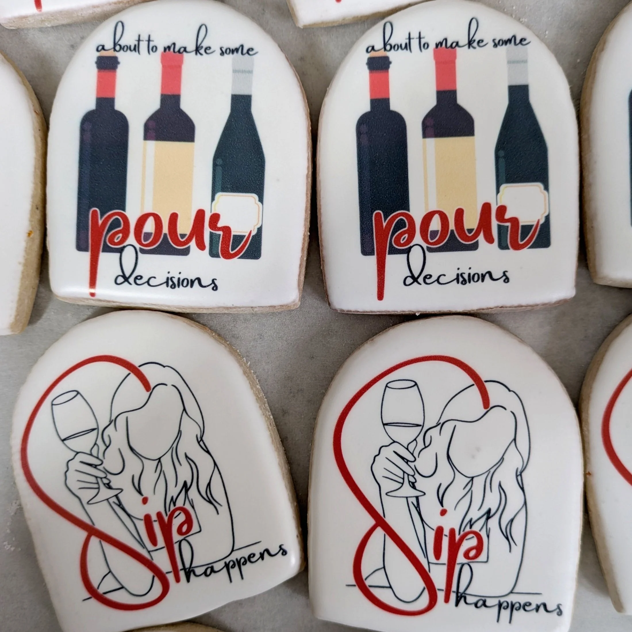 Wine Decorated Cookies