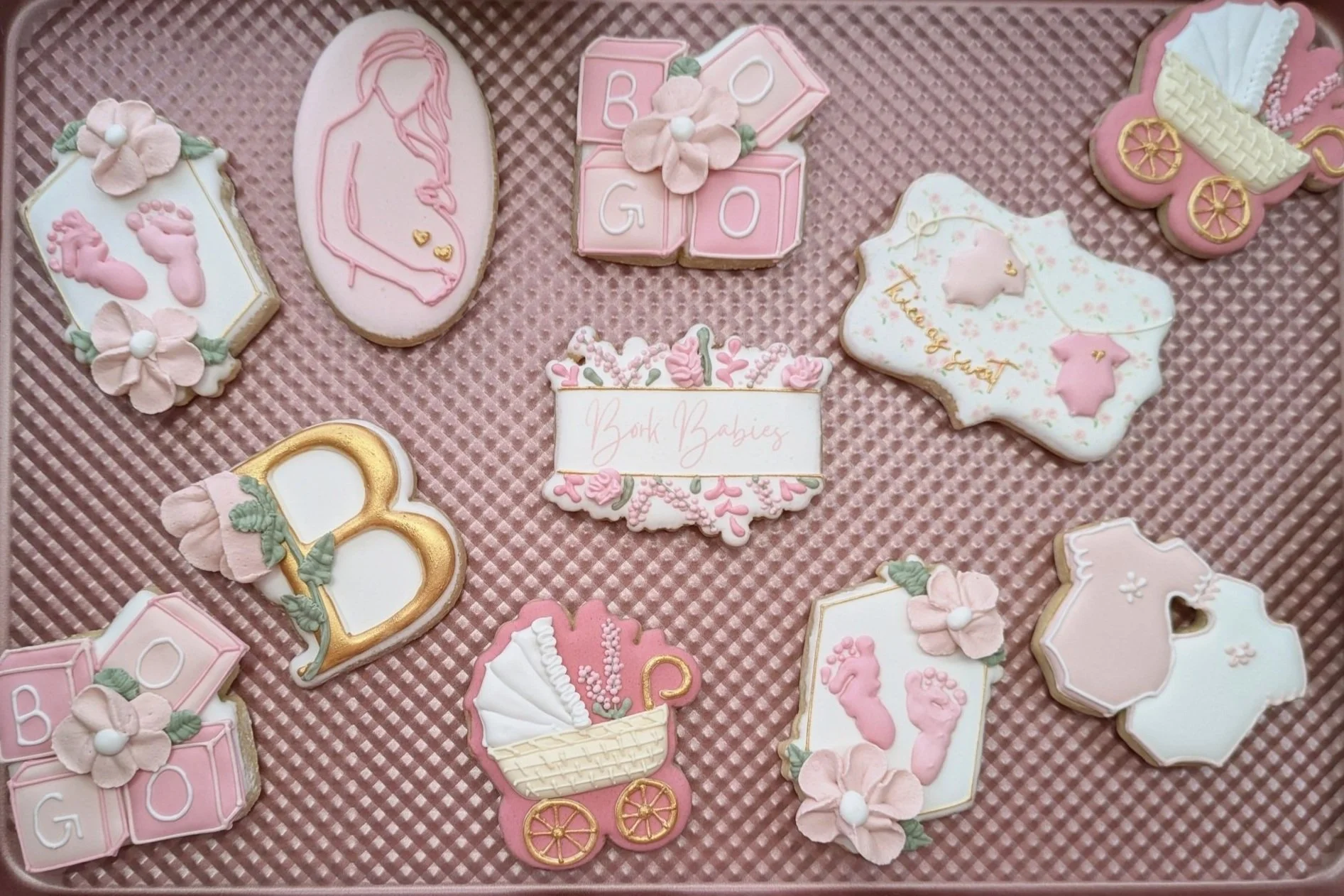 BOGO Twin Baby Girl Decorated Cookies
