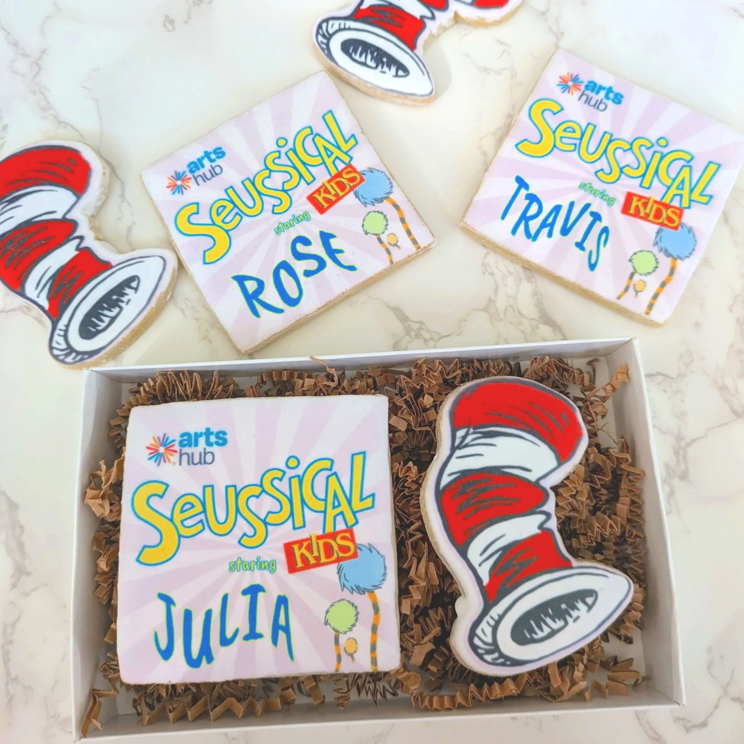 Suessical Themed Personalized Cookie Set