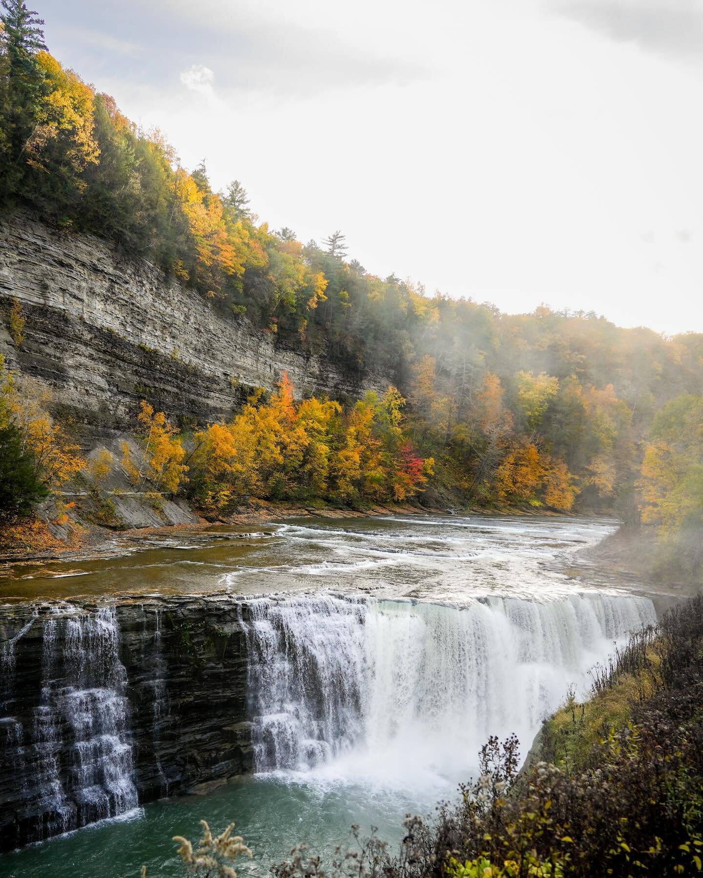 Another pic from Letchworth of their lower falls. Can&rsquo;t wait to visit again! #newyork #ny #naturephotography #nature #waterfall #waterfalls #waterfallwednesday #landscape #landscapephotography #photo #fallcolors #fall #hdr #sony #sonyalpha #📸