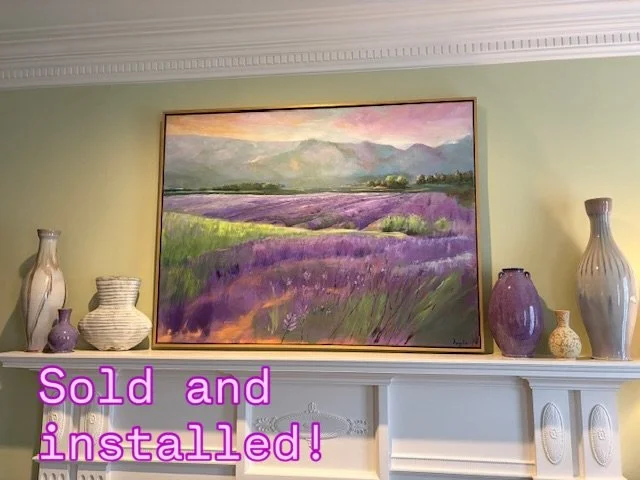 I&rsquo;m thrilled this special painting found its forever home! Inspiration from Provence! #guildofcharlotteartists #studioworksclt #france