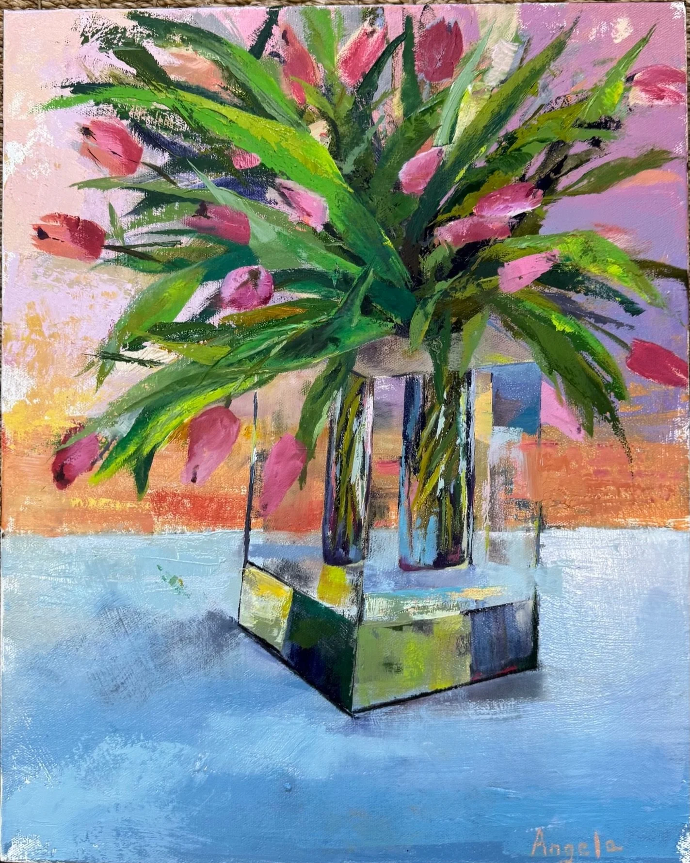 Gallery Crawl tonight! 5-8 @studioworksclt #"Forget Me Not" 20x16 $500