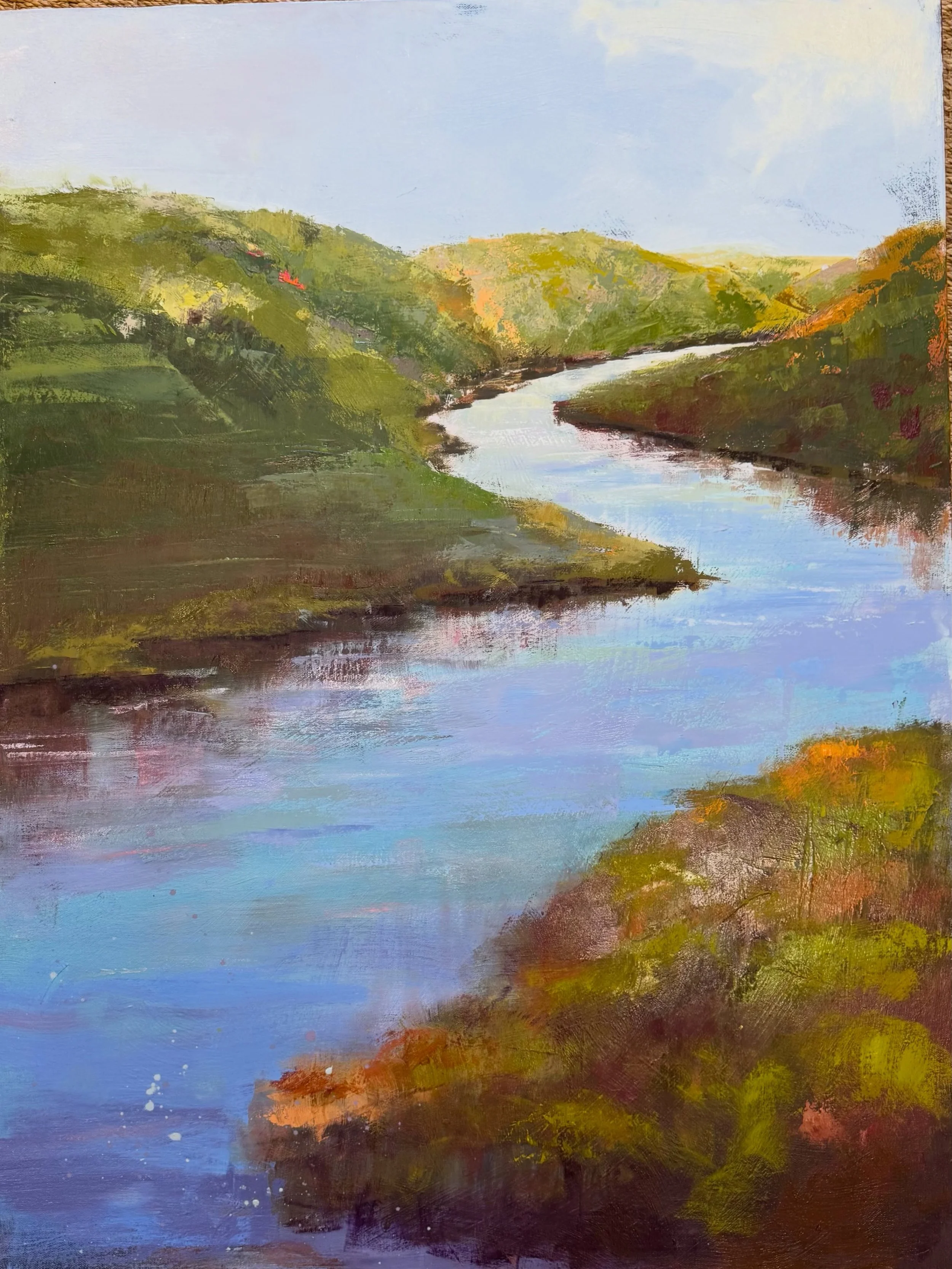 NEW ART! Romance in the Valley. Oil on canvas 40x30 #angelaart.net @guildofcharlotteartists @wilmingtonartassociation @studioworksclt #portugalart #winecountry