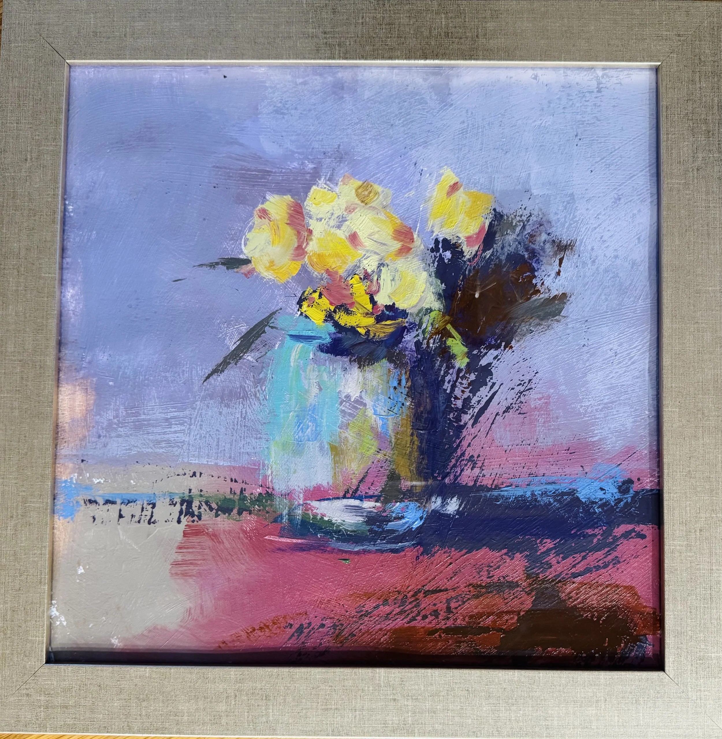 Flower Story
Oil on Paper
12x12 Framed
(Available, $375)