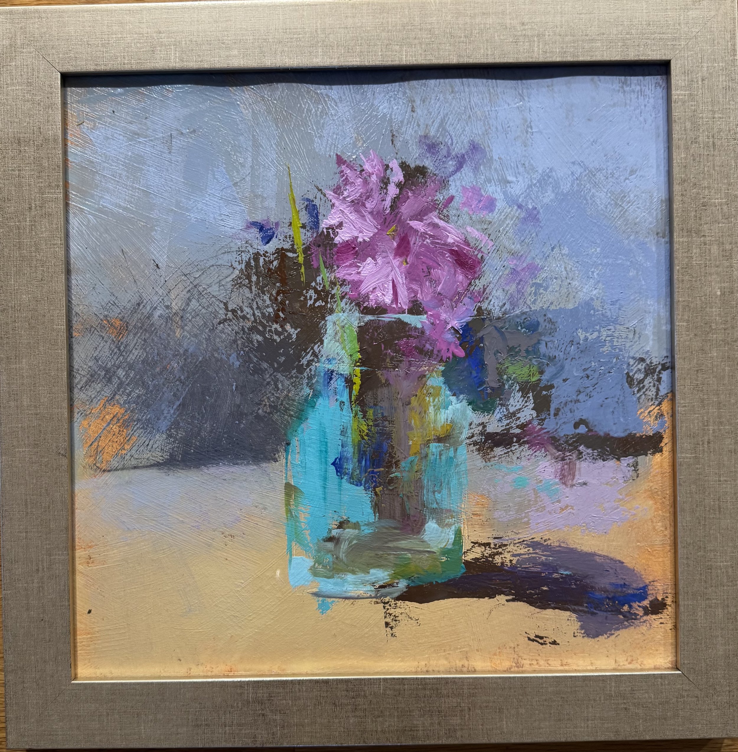 A Touch of Blue
Oil on Paper, Framed
12 x12 (Available, $375)