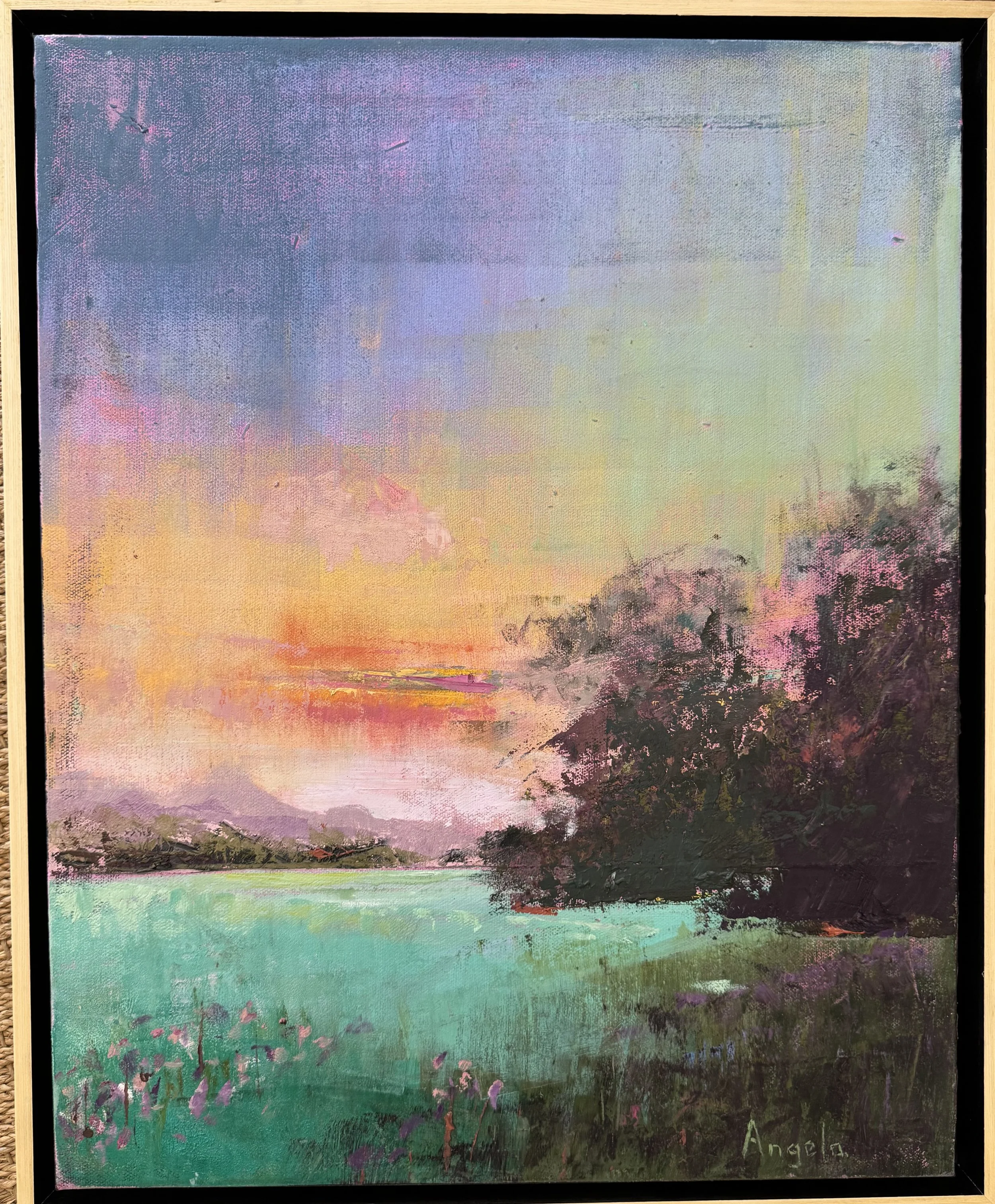 View from the Canoe
20x16 Mixed Media
(Available, $550)