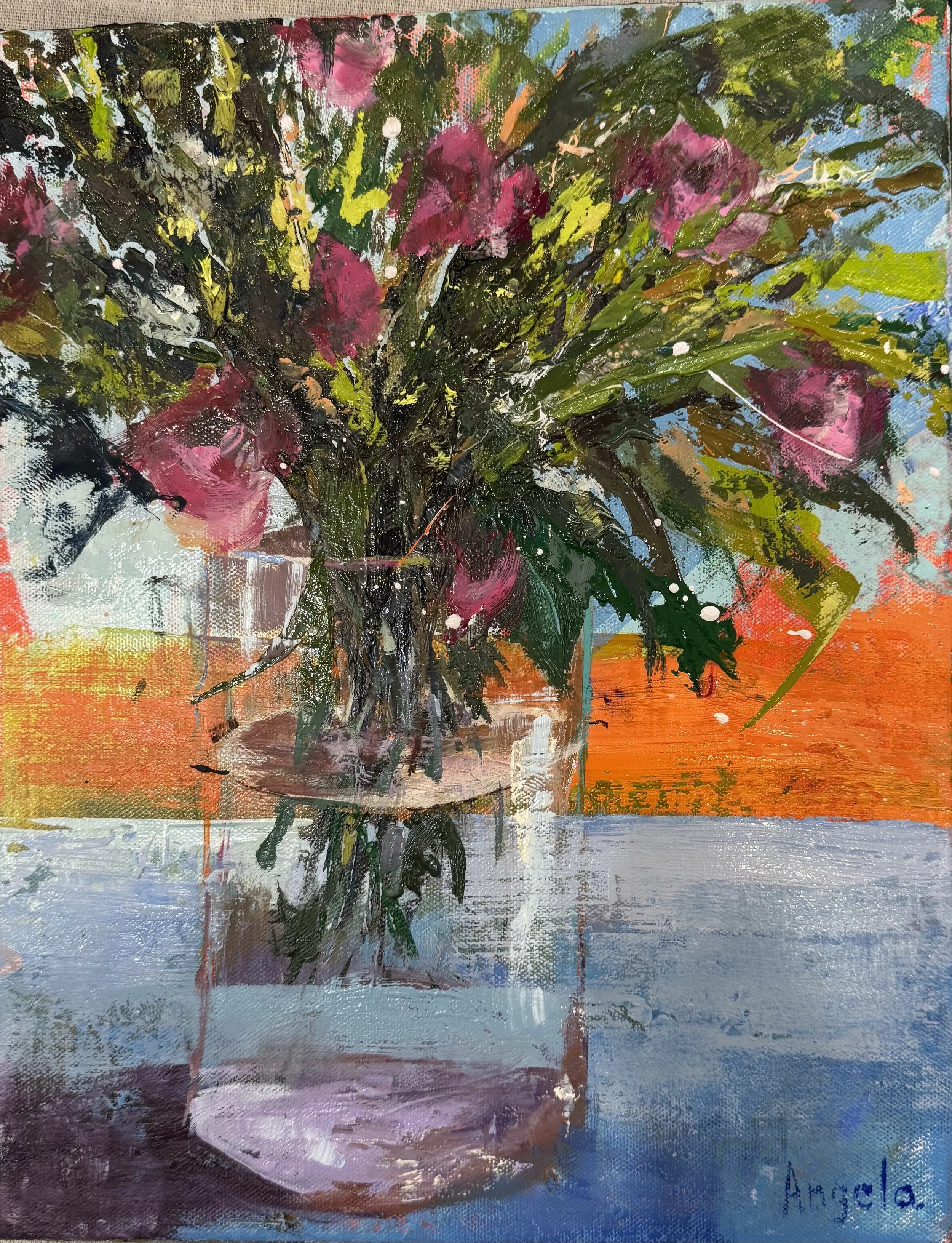 Gently Placed 14x11
Oil on Canvas
(Available, $385)