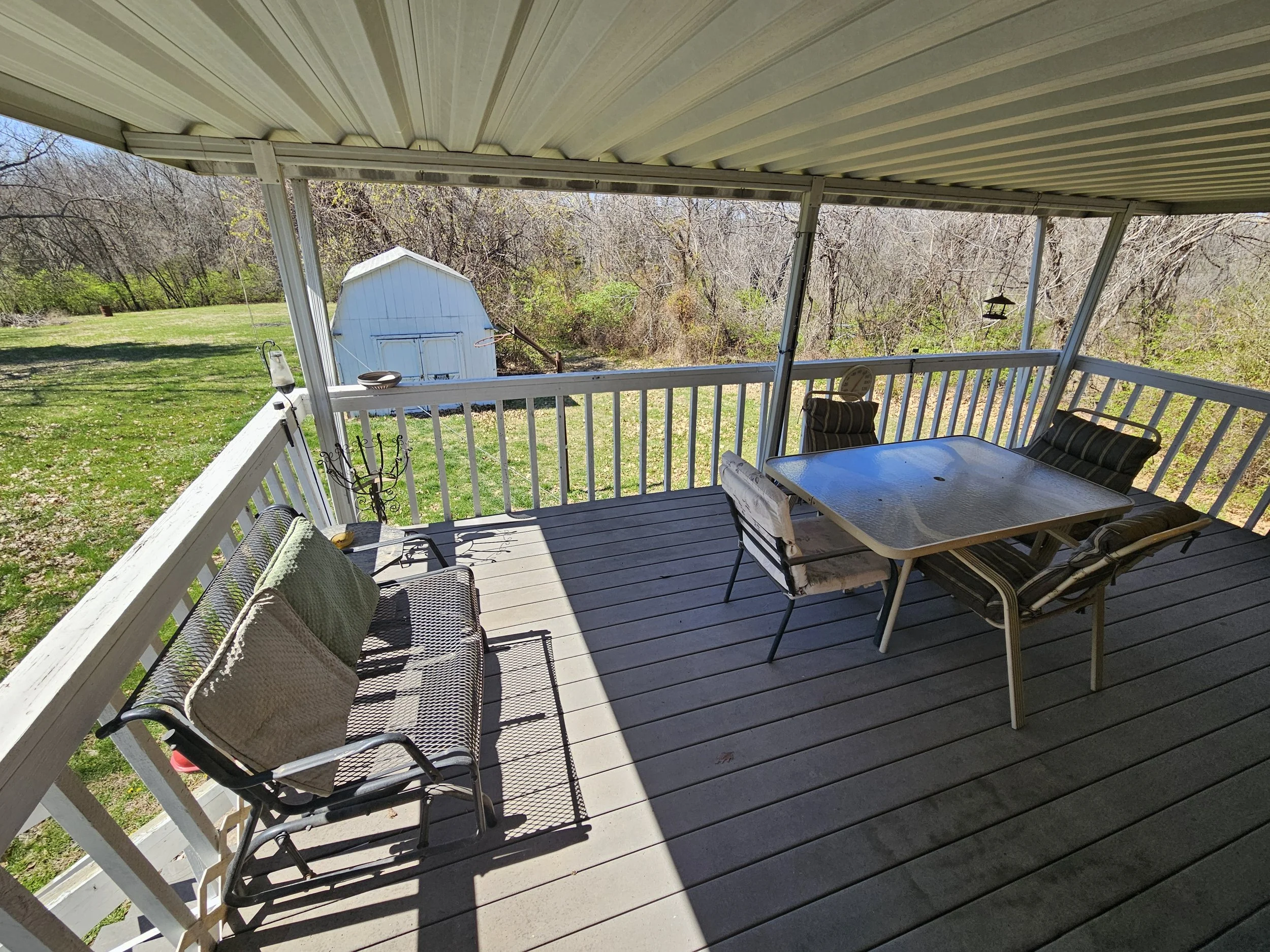 Freshly cleaned organized deck