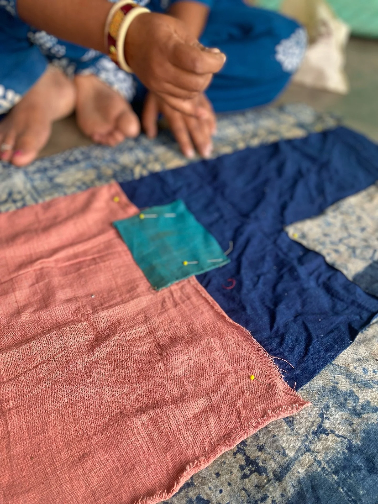 So good to be back at @kalaraksha today, picking up right where we left off six years ago. As we stitched, we caught up on life &mdash; new babies, new marriage proposals, new homes, and all the bits in between.

For any embroidery lover, this place 