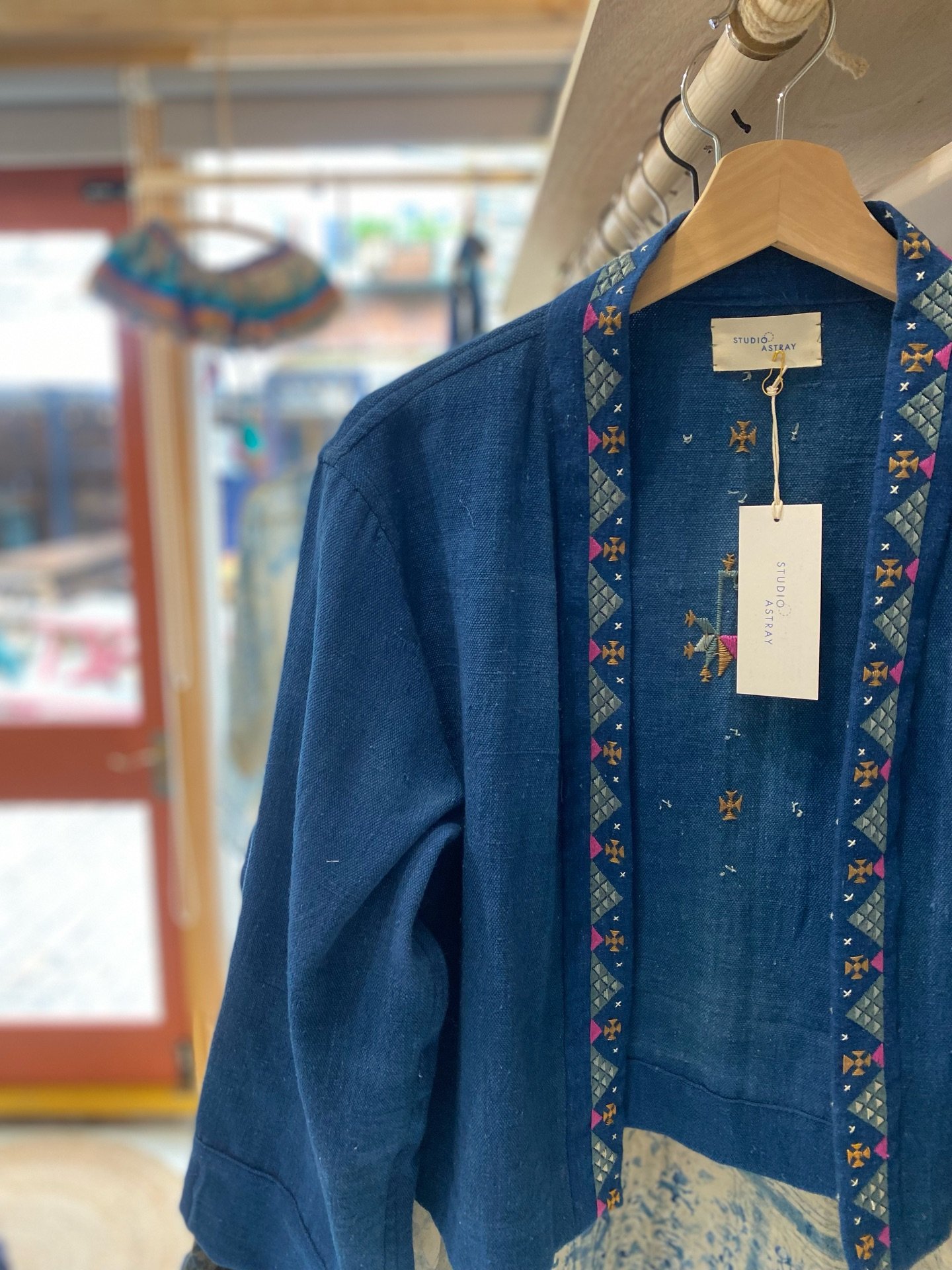 Just sold the last of these Suf embroidered indigo crop jackets, created in collaboration with @kalaraksha ✨

They didn&rsquo;t quite make it to the website, but more pieces are already in the making&hellip; 🪡

If you&rsquo;d like to be first to hea