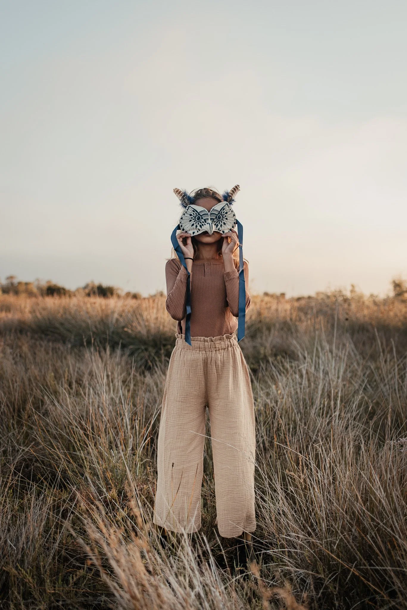 Indigo Owl Headdress