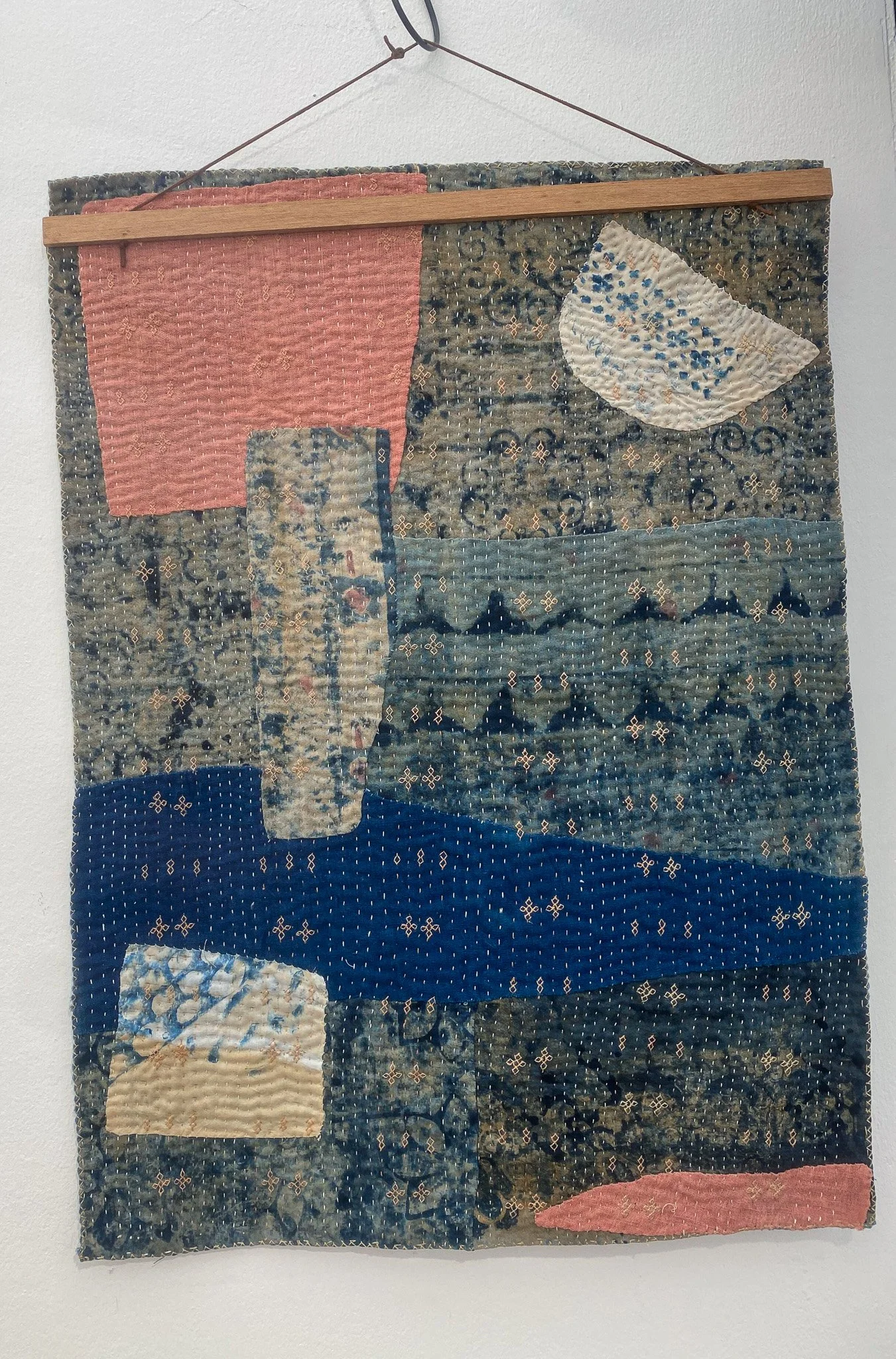 Moon Over Bhuj - Textile Collage (Copy)
