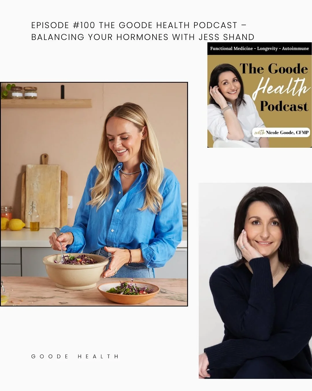 We’ve hit a milestone — our 100th podcast episode is live! 🎙️ Myself + Jess Shand are diving deep into Balancing Your Hormones: actionable science, luxury wellness mindset & root-cause strategies.
To celebrate, we’re gifting a