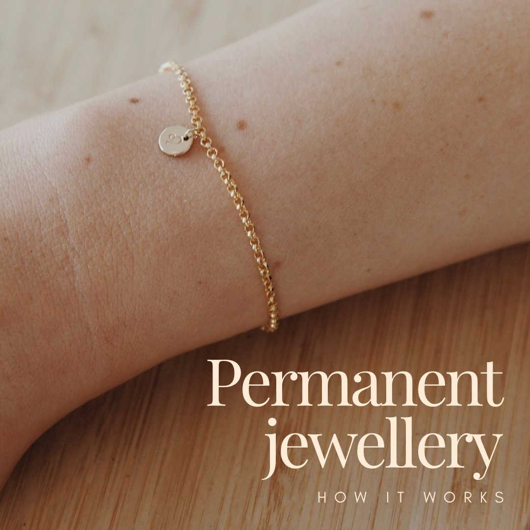 What happens when you come to us for a permanent jewellery appointment?
&bull; choose a chain from our 6 options, available in sterling silver and gold
&bull; decide whether to add any of our birthstone, zodiac or star charms
&bull; we&rsquo;ll size 