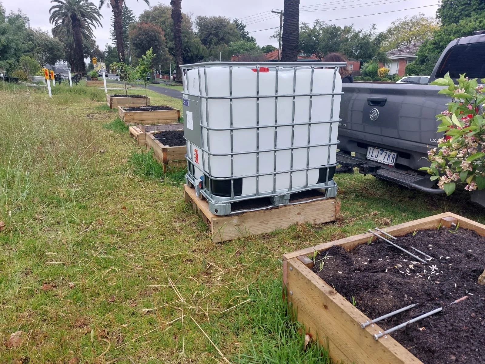 Installing of Our Rain Harvest Catchment