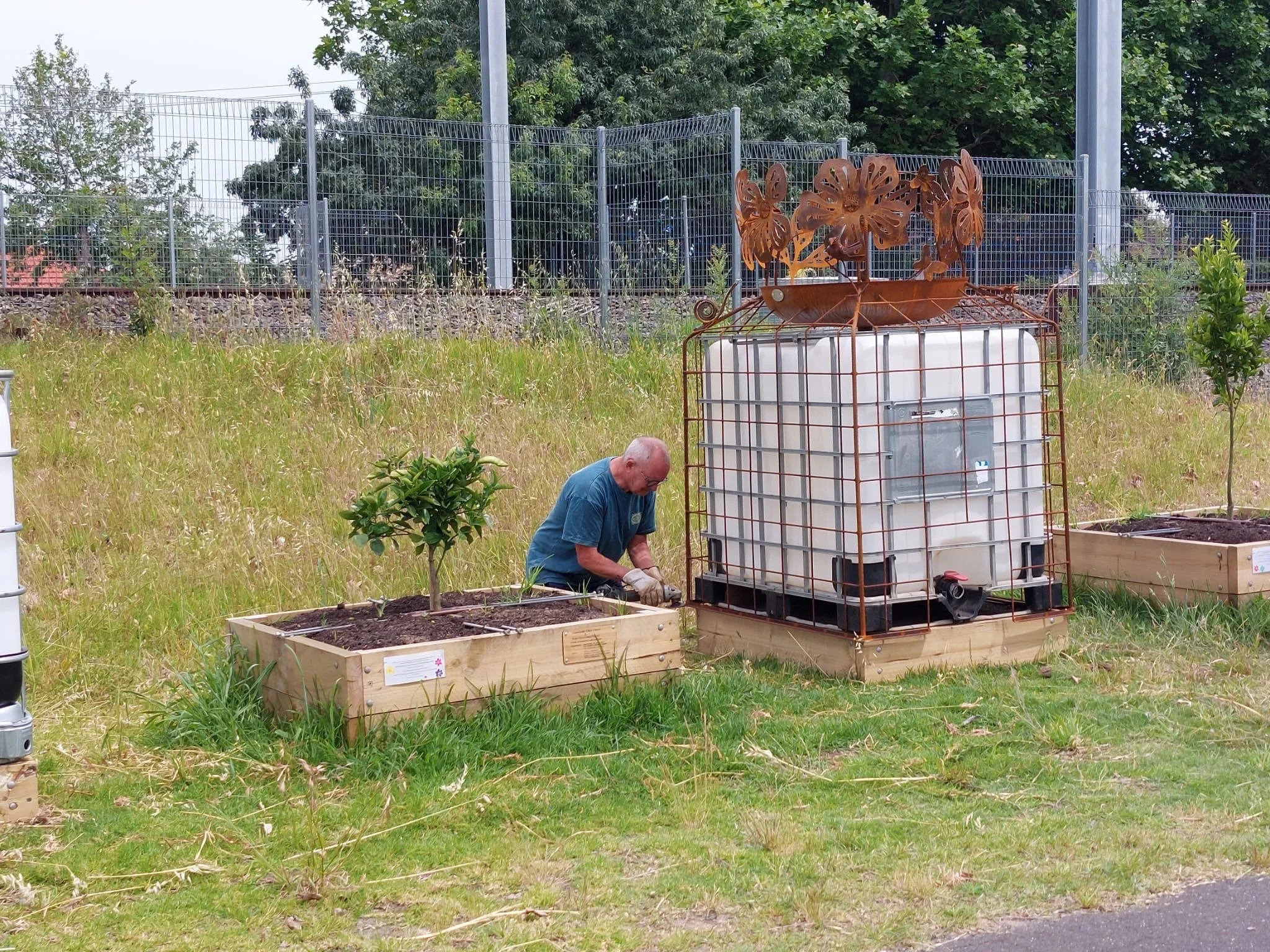 Installing of Our Rain Harvest Catchment
