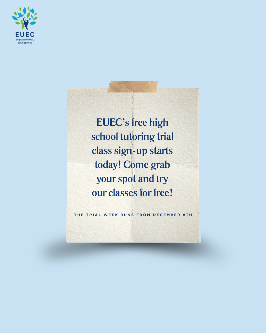 EUEC Trial Tutoring Sessions