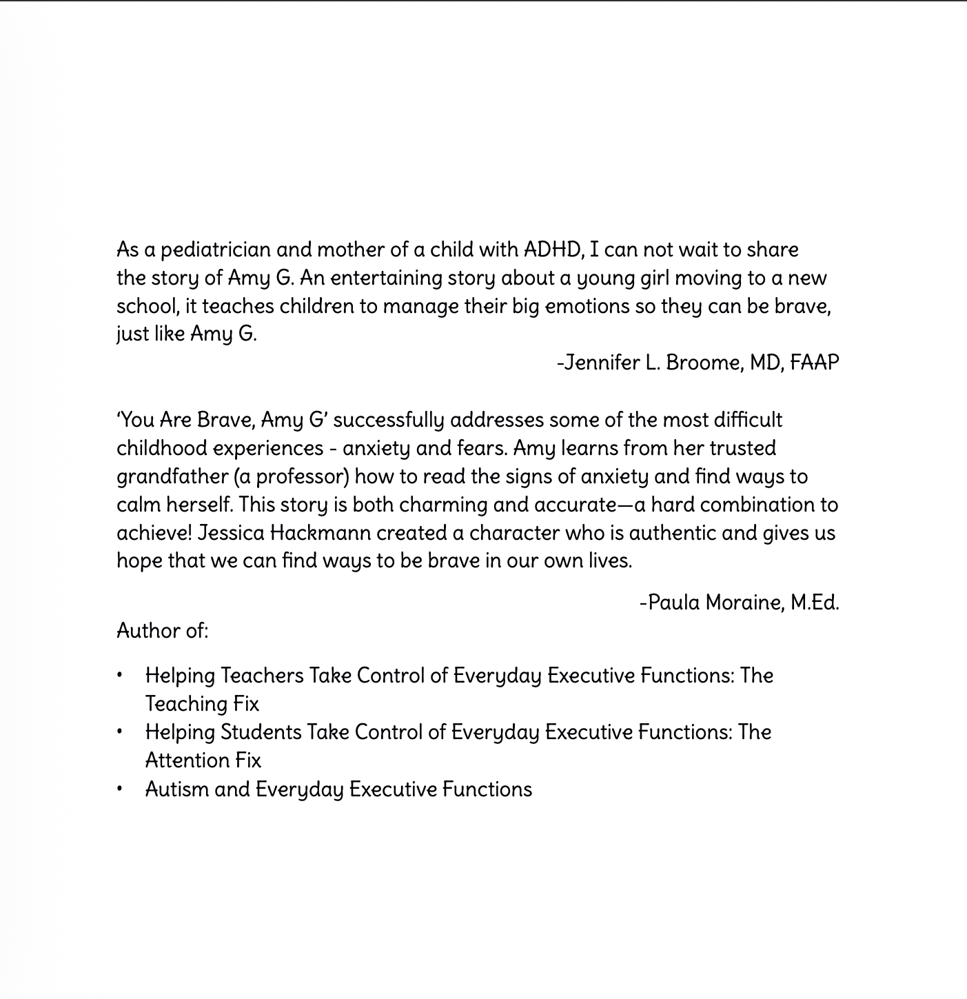 Expert reviews about You are Brave, Amy G.