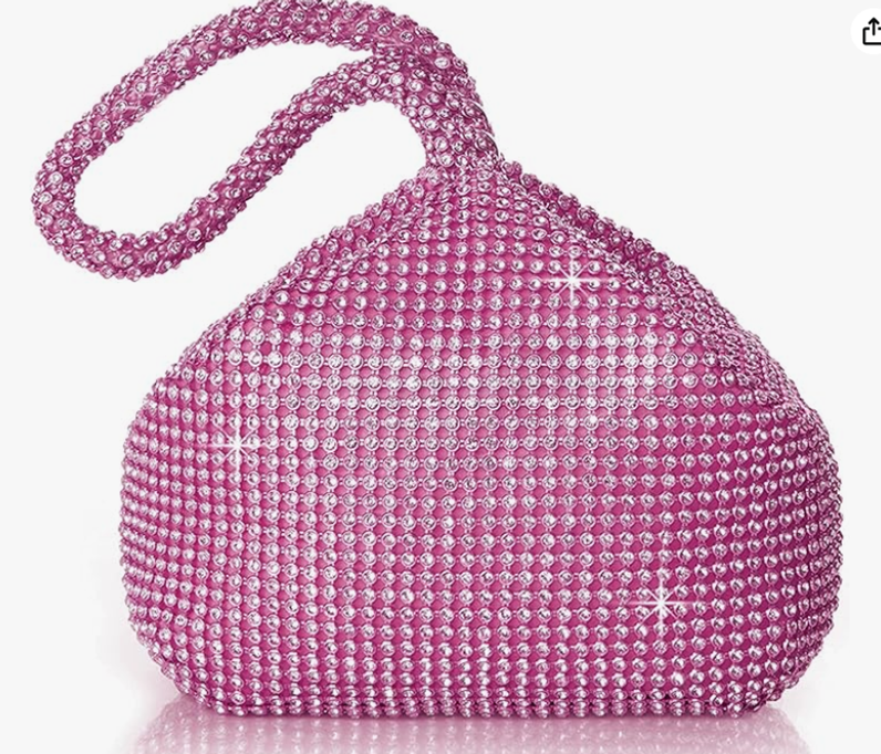 Pink Rhinestone Evening Bag