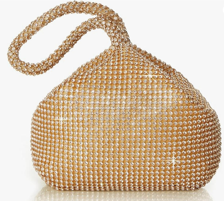 Gold Rhinestone Evening Bag
