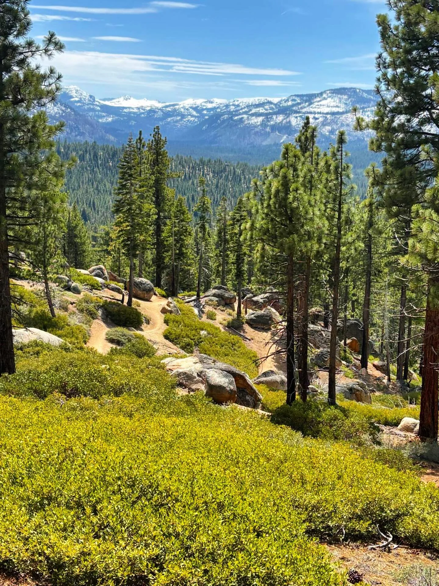 High above Lake Tahoe, California in April #laketahoe #hike #mountains #lake #california