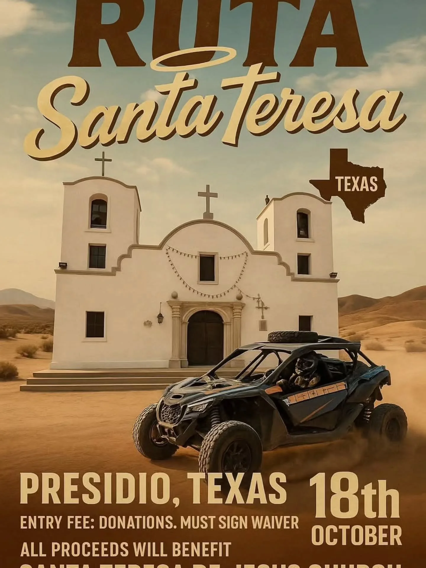 Save the date and get ready for the ride of the year with Ruta Santa Teresa &ndash; Offroad for a Cause!

Join us in Presidio, TX, on October 18th for an unforgettable offroad adventure while giving back to the community. 🙌

All proceeds benefit San