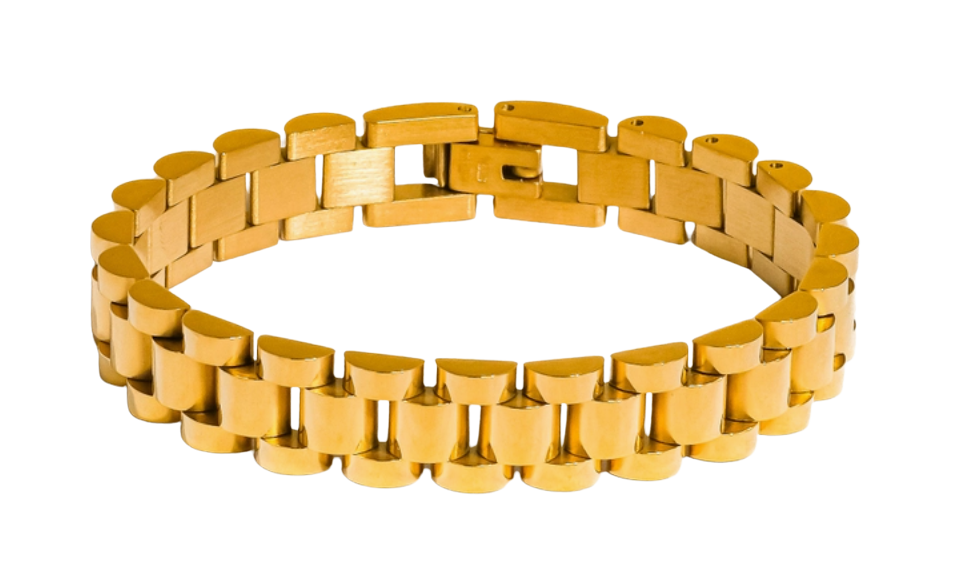 Gold Watchband Bracelet