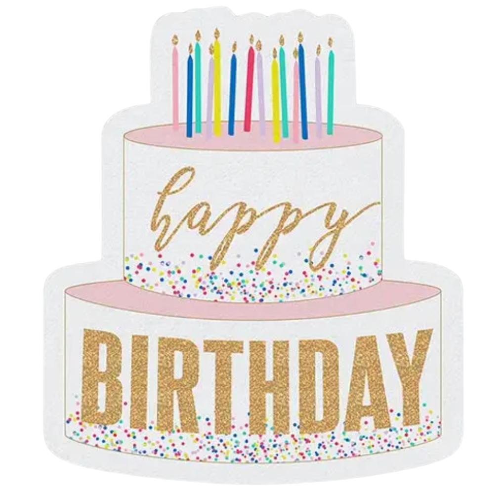 Happy Birthday Cake Shaped Napkins