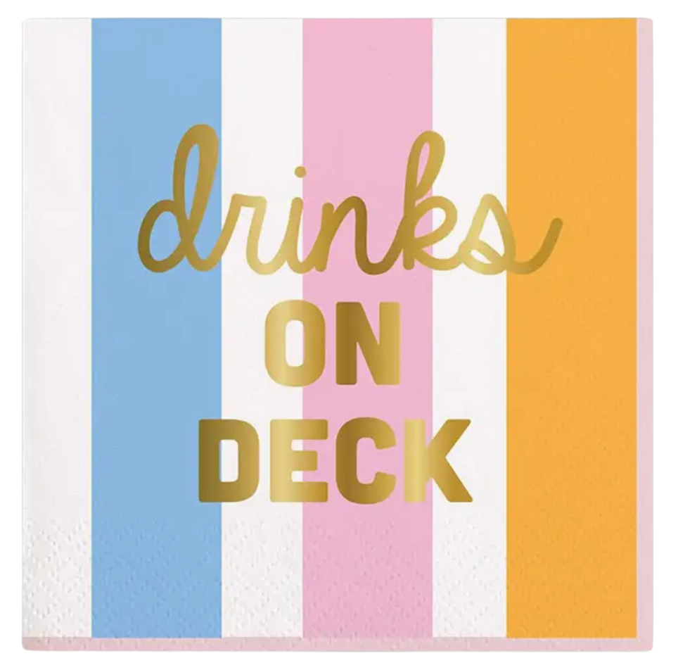 Drinks on Deck Foil Napkins
