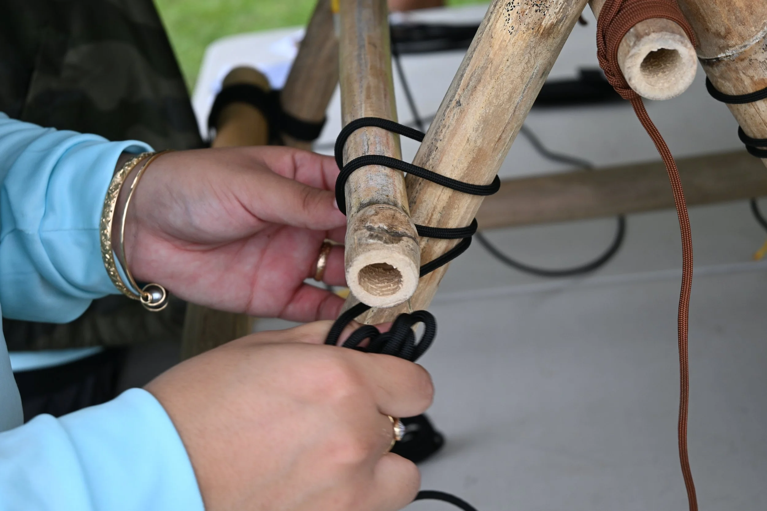 Starting of the Upaa lashing technique