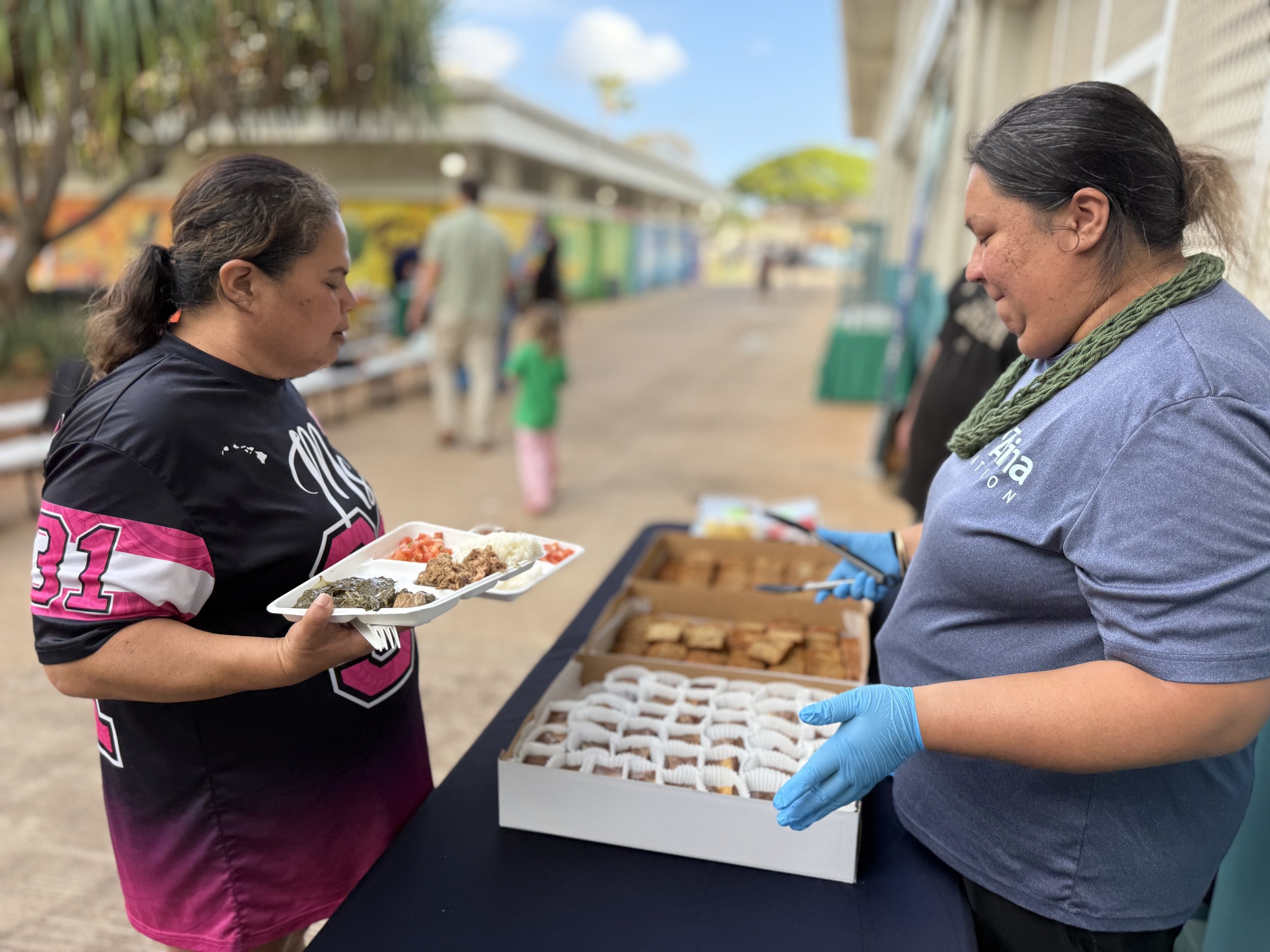 Keala, facilitator, serving our guests