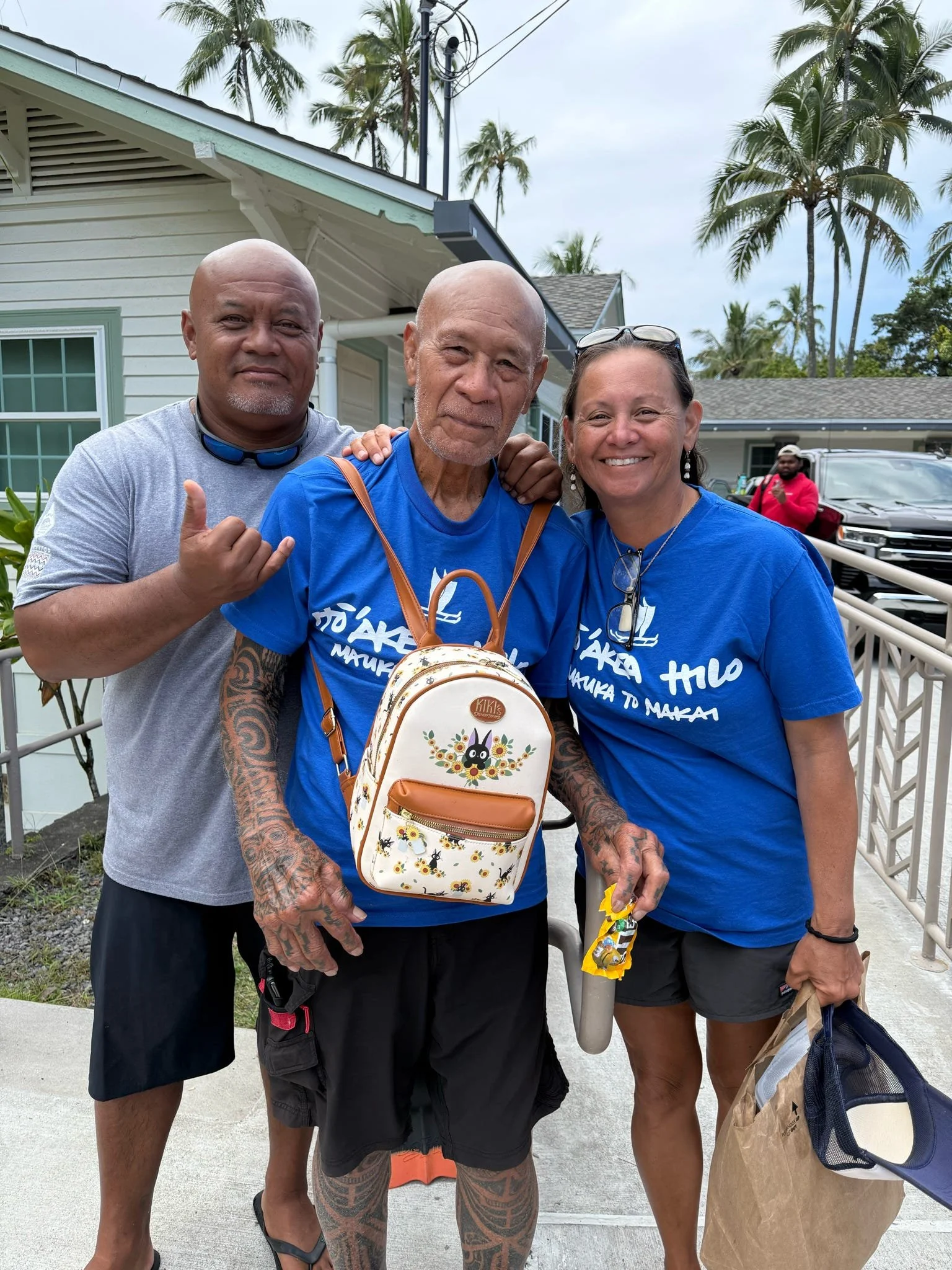 Kalani Kahalioumi, Uncle Tava, and Bonnie Kahapea-Tanner