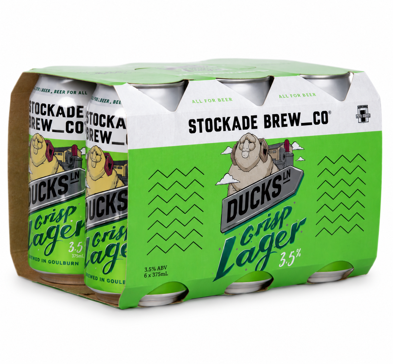 Ducks Ln Crisp Lager six-pack.png