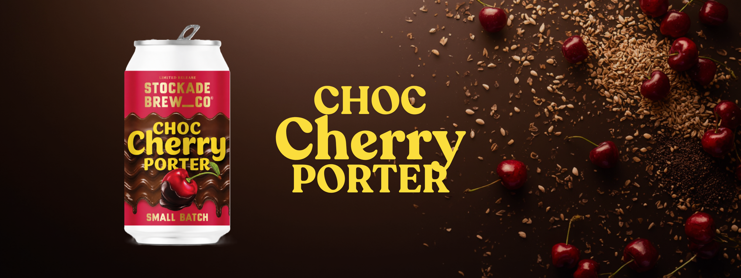Choc cherry porter. Craft beer proudly brewed in Goulburn NSW