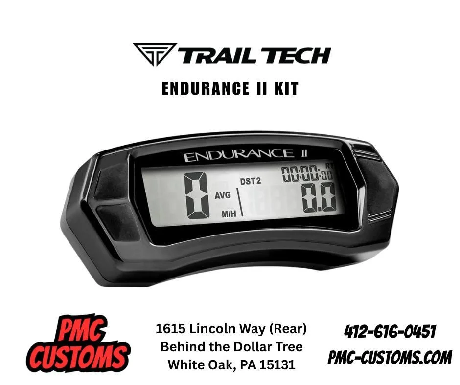 📊 Stay in control of every ride with the Trail Tech Endurance II Kit &ndash; the must-have upgrade for your ATV.
This compact digital gauge tracks your speed, distance, and riding time so you always know exactly what your machine is doing out on the