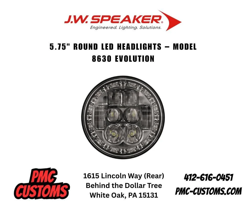 💡 Upgrade Your Ride with the J.W. Speaker 8630 Evolution!
The 5.75&quot; Round LED Headlights &ndash; Model 8630 Evolution are designed for OEMs and aftermarket builds, delivering a serious lighting upgrade for motorcycles, trucks, off-road rigs, sp