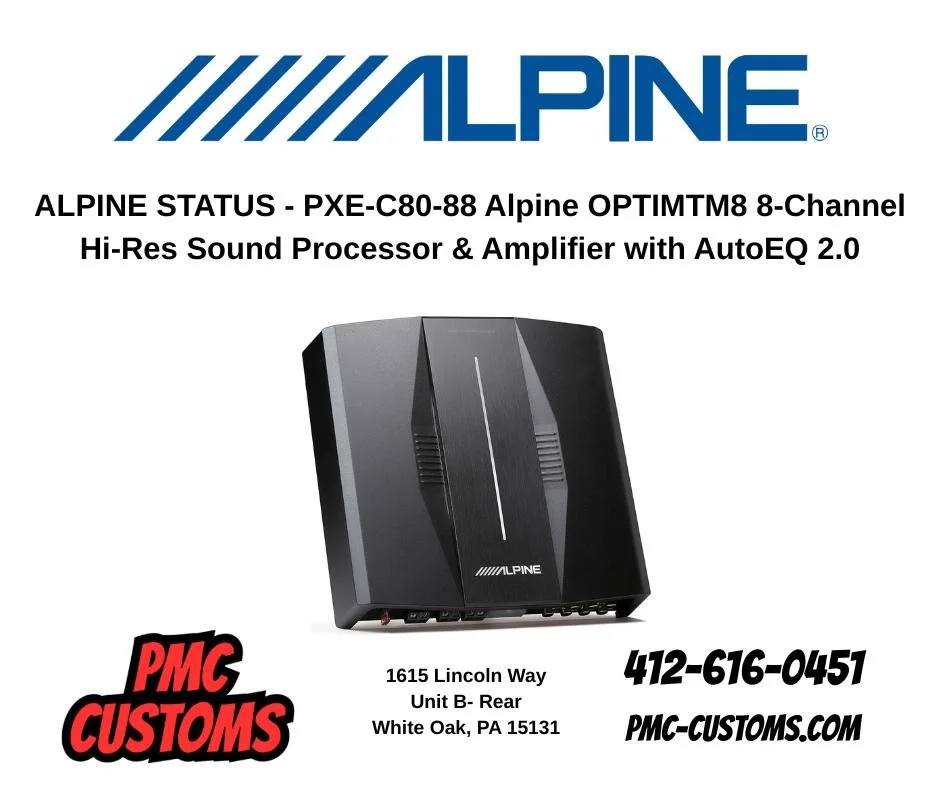 🔊 Elevate Your Ride with the Alpine OPTIM8&trade; PXE-C80-88 🔊
Transform your vehicle's audio system into a high-fidelity powerhouse with the Alpine OPTIM8&trade; 8-Channel Hi-Res Sound Processor &amp; Amplifier. Designed for audiophiles and enthus