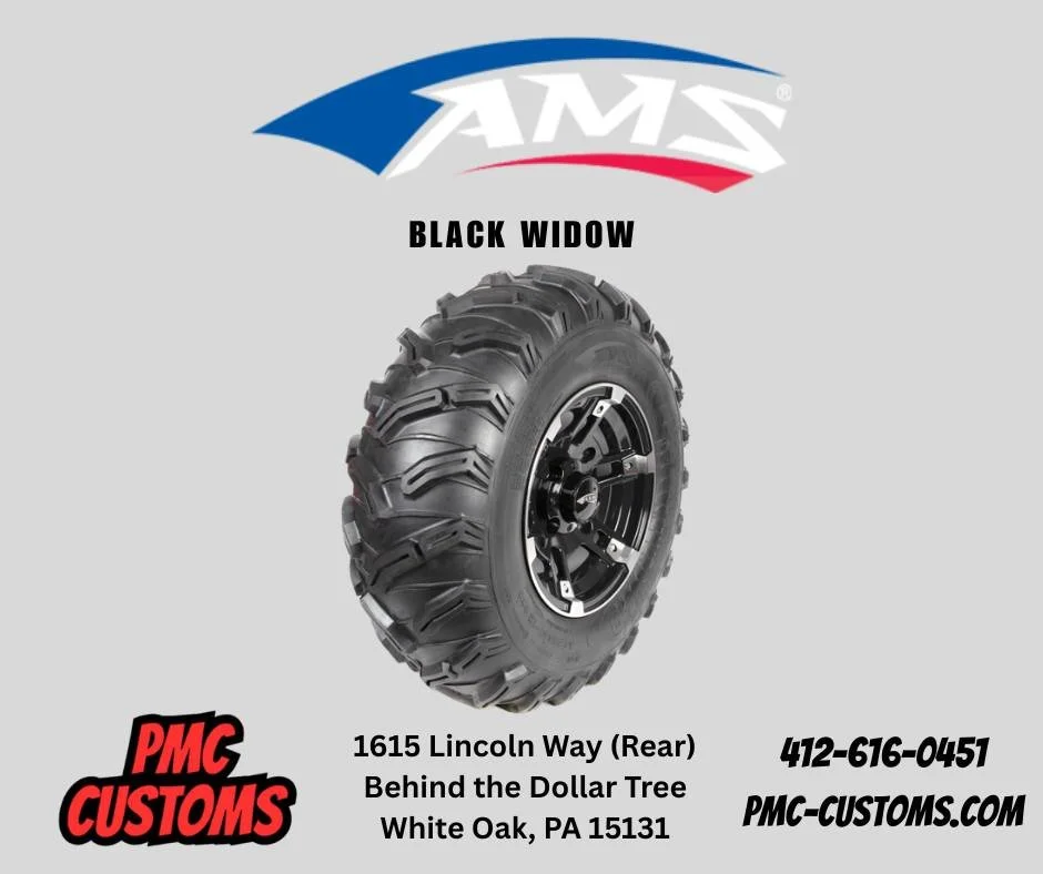 🖤💥 Conquer Any Terrain with the AMS Black Widow!
Engineered for riders who demand the ultimate in control, style, and performance, the AMS Black Widow ATV/UTV tires dominate off-road trails with confidence.

🕷️ Unique deep-lug design for reliable 